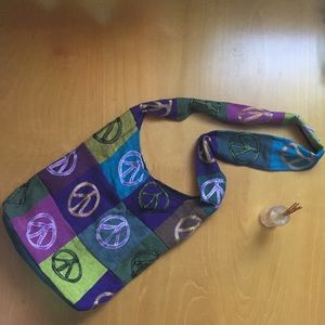 NWOT ☮️ Rising International Peace Sign Hippie Bag